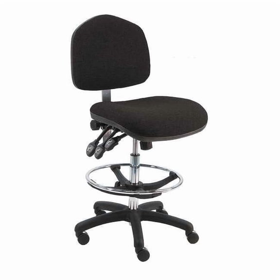 Benchpro Fabric Task Chair, 21" to 31", No Arms, Black WNT-FB-3L