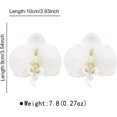 thumbnail image 5 of Boho 3D Flower Dangle Earrings for Women Exaggerated Large Butterfly Orchid Floral Statement Charms Drop Lightweight Elegant Dangling Wedding Birthday Beach Jewelry Gifts, 5 of 9