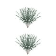 thumbnail image 1 of Kearding 12 piezas Mano de obra fina Eucalipto Planta simulada Ramo Alta simulación Plantas artificiales Decoración Gran cantidad Escarcha Escarcha verde oscuro 2Conjunto, 1 of 6