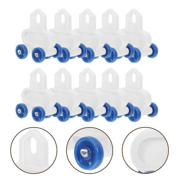 LEXSOMEO 20pcs Curtain Track Rollers Plastic Drapery Rail Sliding Glider Curtain Track Rollers