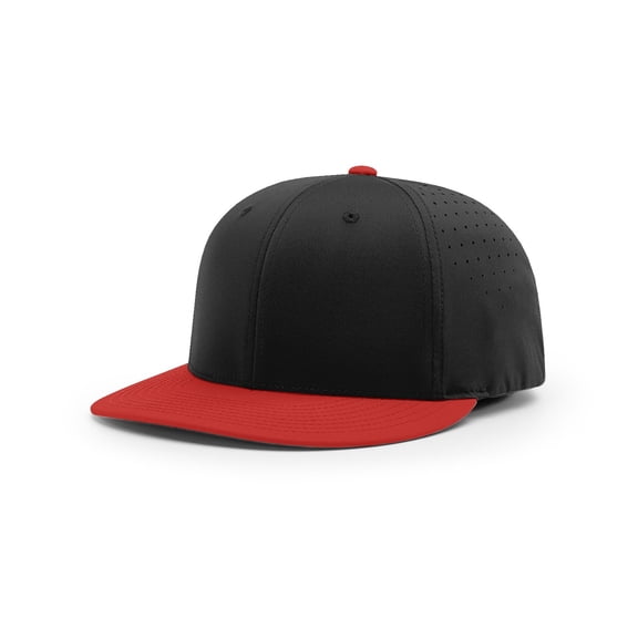 Richardson PTS30 Lite R-Flex Caps - Black Red