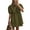 Army Green, variant on Womens 2025 Summer Casual Short Sleeve Dresses A Line Bow Tie Front Babydoll Loose Cute Mini Dress with Pockets