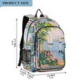 thumbnail image 2 of FORMRS Unisex School Backpack 17" Student Travel Bag with Laptop Compartment, Floral Seaside, 2 of 7
