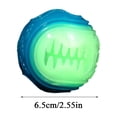 thumbnail image 2 of 6.5cm Glow in Dark Dog Chew Ball, TPR Night Light Toy for Aggressive Chewers, Bouncy Fetch Training Ball for Small Medium Dogs Puppies,Yellow, 2 of 5