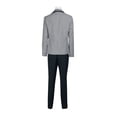 thumbnail image 2 of Contrast-Trim One-Button Blazer & Slim Pants, Regular & Petite Sizes Black/Ivory 6, 2 of 5