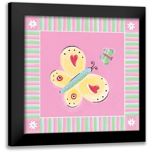 Marrott, Stephanie 12x12 Black Modern Framed Museum Art Print Titled - Butterfly IV