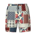 thumbnail image 4 of Lsque Mens Swim Trunks Patchwork In Country Style Pattern - Bathing Suit Compression Liner - Beach Swim Shorts Swimwear - (S-3XL) - Stretch Quick Dry -3X-Large, 4 of 9