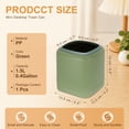 thumbnail image 2 of Uxcell 1.5L/0.4Gallon Mini Trash Can, Square Desktop Garbage Bin, Small Plastic Waste Basket Portable Countertop Bin for Bedroom, Kitchen, Office, Coffee Bar Rubbish Trash Can, Car, Green, 2 of 7