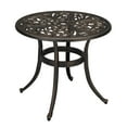 thumbnail image 3 of Cast Aluminum Round Bistro Table 23 in Outdoor Indoor Side Table, Bronze, 3 of 8