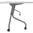 thumbnail image 3 of Lorell White Laminate Flip Top Training Table - For - Table TopWhite Top - Silver Base - 4 Legs - 23.60" Table Top Length x 72" Table Top Width - 29.50" Height - Assembly Required - 1 Each, 3 of 7