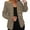 Khaki, variant on Duoif Womens Blazer Fashion Women's Autumn and Winter New Solid Color Temperament Casual Suit Short Coat Female Blazers for Women Business Casual Blue L