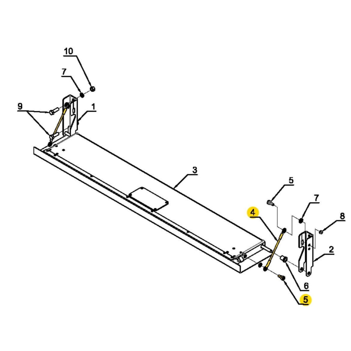 Auto Crane 560090000, Tailgate Cable Assembly w/Screws