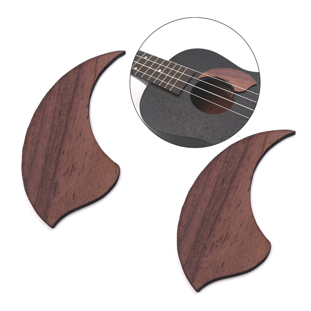Ukulele Pickguard Crescent Rosewood Shield Wooden Guards for Musical