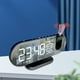 thumbnail image 5 of Reloj despertador electrónico digital LED con espejo y proyección, radio FM y alarma dual. palabras blancas, 5 of 9
