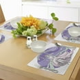 thumbnail image 4 of Ambesonne Purple Place Mats Set of 4, Party Dress Bride, Standard Size, Purple and Pale Pink, 4 of 6
