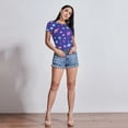 thumbnail image 7 of Kdxio Space for Women's Short-Sleeved Onesie Stylish Round Neck Pajamas Bodysuit Jumpsuit Nightwear-XX-Large, 7 of 7