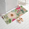 thumbnail image 2 of Vibrant Pioneer Flower Pattern Bathroom Rugs Mat,Non Slip Microfiber Bathroom Rug,Rubber Backing,Soft Bathroom Mats for Bathroom Floor,Tub and Shower,60x24in(150x60cm), 2 of 5