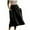 Black, variant on Womens Cotton Linen Skirt Elastic High Waist Boho Maxi Skirt Skirt Casual A-Line Flowy Long Skirts Swing Long Beach Skirt Dress
