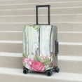 thumbnail image 5 of Yiaed Vintage Wood with Floral Print Travel Luggage Cover Suitcase Protector Fits 18-32 Inch Luggage Wheel Covers Patterned Elastic Luggage Anti-scratch（No luggage）-Small, 5 of 5