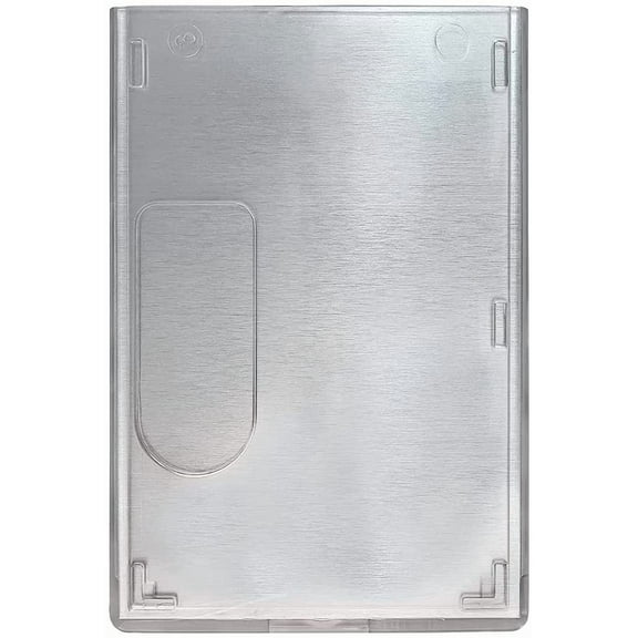 RFID Blocking Rigid Shielded 2-Card Badge Holder - Double Sided I'D Card Protector with Thumb Slide Removal - Horizontal or Vertical Orientation by Specialist ID