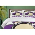 thumbnail image 4 of Ambesonne Drums Duvet Cover Sets, Drummer Wording Graphic Image, 2-Queen, Mustard Purple White, 4 of 7