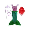 thumbnail image 3 of Disfraz De Sirenita Para Niñas Para Halloween, Con Accesorios De Peluca, Diadema, Collar, Corona, Varita, Pendientes Para Fiesta Cosplay, 3 of 4