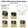 thumbnail image 7 of Sound Town 6U PA/DJ Rack/Road Case, 6-Space, with 21 Depth, Plywood, Metal Ball Corners - Pro Tour Grade (STRC-6U), 7 of 7