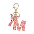 thumbnail image 2 of Viflosae Plush Keychain Women Gifts for Birthday Fashion 26-letter Key Chain Pendant Butterflys Tassel Key Chain Elegant Fashion Multi-functional Use, 2 of 6