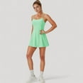 thumbnail image 3 of Women's Activewear Tennis Dress with Spaghetti Straps and A-Line Skirt Design - X Large, Green, 3 of 7