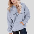 thumbnail image 3 of successthop Cute Hoodie Toddler Girls Boys Long Sleeve Hooded with Pockets Heart Printed Winter Fall Tops Sizes 5-15, 3 of 5
