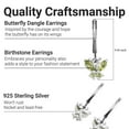 thumbnail image 6 of Green Peridot Butterfly Dangle Earrings For Women 925 Sterling Silver Birthstone Jewelry Lever Back Women Iolite Ct 0.5 Birthday Christmas Gifts, 6 of 9