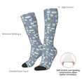 thumbnail image 4 of Balery Blue Bathroom Calcetines novedosos Calcetines deportivos Calcetines hasta la rodilla Calcetines de algodón Calcetines originales y geniales, 4 of 6