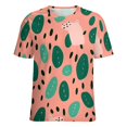 thumbnail image 5 of Leopard Print Pattern Women's Short Sleeve T-Shirt Crew Neck Casual Summer Trendy Loose Fit Tops, 5 of 6