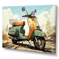 thumbnail image 2 of Designart "Retro Electric Scooter Nostalgia" Transportation Canvas Wall Art, 2 of 5