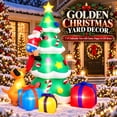thumbnail image 3 of PayUSD 7FT Christmas Inflatables Decoration Outdoor LED Lights Santa Claus Being Chased Up the Tree Blow Up Xmas Decor Lawn Yard Patio Garden Christmas Decor Indoor Festive Holiday Spirit, 3 of 14