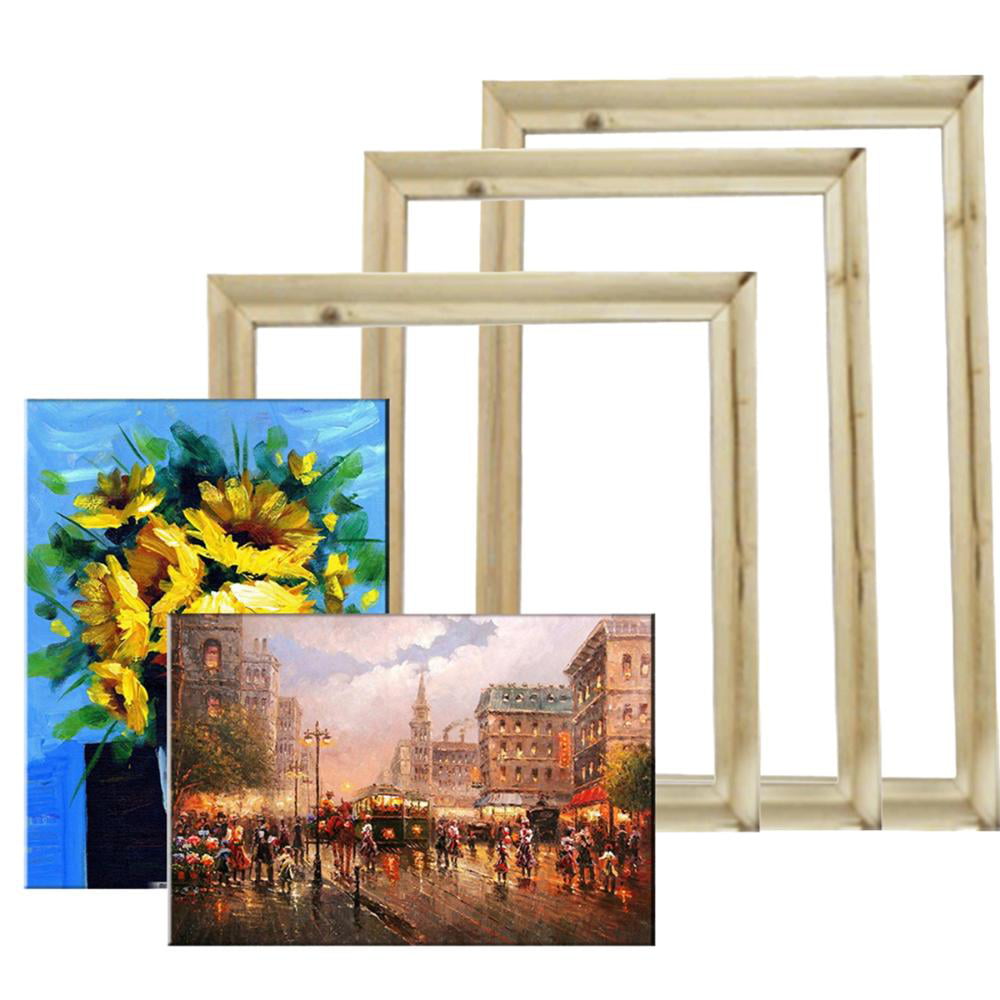 30x40 40x50 50x70 60x90 Canvas Frame Wooden Frames Wooden Photo Oil Painting  Canvas Diamond Painting Frames Canvas Wood Wall - AliExpress