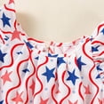 thumbnail image 7 of Ulanda Toddler Girls Dress 4th of July Straps Dresses American Flag Stars Striped Sundress Independence Day Patriotic Outfits (Red, 12-18 Months), 7 of 7