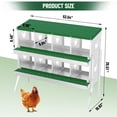 thumbnail image 3 of Gallineros para Aves Cajas Nido Metálicas - Caja Nido 8 Compartimentos Acero Galvanizado - Sistema de Recogida Automática - Color Verde con Soporte - Ideal para Gallinas Ponedoras - Fácil Limpieza, 3 of 7