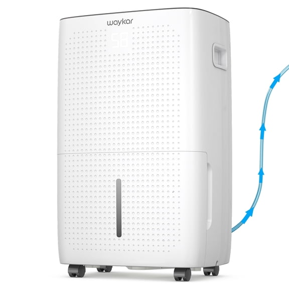 Waykar 150 Pint Dehumidifier with Pump, Auto Defrost for Cold Winter, 7,000 Sq. Ft. for Basement, Crawl Space, RV/Boat Winter Storage & Indoor Clothes Drying (50 Pint DOE)