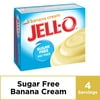 (4 Pack) Jell-O Instant Sugar-Free Fat-Free Banana Pudding & Pie Filling, 0.9 oz Box