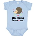 thumbnail image 3 of Inktastic My Nana Loves Me Hedgehog Grandchild Girls Baby Bodysuit, 3 of 5