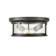 thumbnail image 3 of Millennium Lighting Bresley 2-Light Outdoor Flush Mount Powder Coated Black Powder Coat Bronze Bronze, 3 of 7