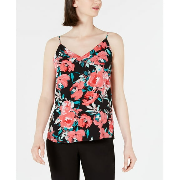 Calvin Klein Floral Print Strappy Camisole Black Multi M