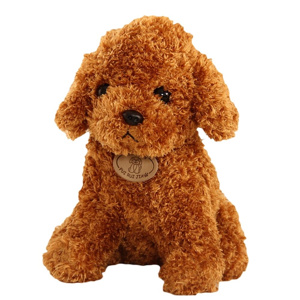 Simulation Dog Plush Toy Teddy Dog Doll Puppy Pillow Doll Cloth Gift Poodle Z2Q3 