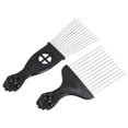 thumbnail image 1 of Juego de peines de metal y plástico con diseño de puño, ideal para peinado y teñido de cabello, incluye 2 piezas, color negro, práctico y atractivo., 1 of 4