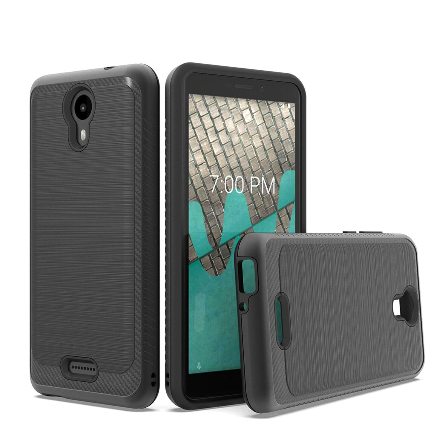Compatible for at&t Calypso U318AA Lining Phone Cover Case + Tempered