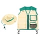 thumbnail image 2 of Xihbxyly Conjunto de Chaleco de Explorador, Disfraz de Aventura Al Aire Libre, Incluye Sombrero y Chaleco, Ideal para Explorar La Naturaleza, Divertido para Niños de 3 Años En Adelante, Lavable a Máq, 2 of 3