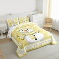 thumbnail image 3 of Feelyou Kawaii Christmas Snowman Bedding Comforter Set, Happy New Year Twin Comforter Sets, Dreamy Yellow Snowflake Reversible Bedding Set, Luxury Bedroom Decor, 2-Piece, 3 of 8