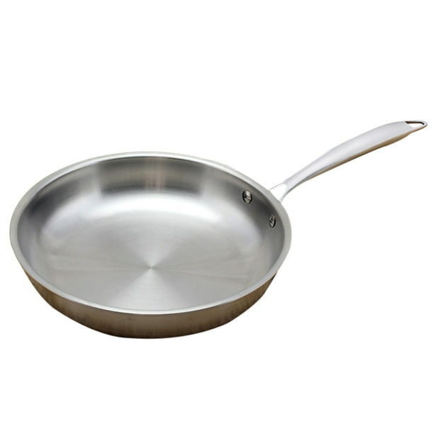 1 pieza de sartenes antiadherentes, sartén de cocina de acero inoxidable para desayuno.
