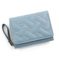 thumbnail image 1 of Cartera para mujer, tarjetero de tres pliegues, de piel sintética, monedero corto para varias tarjetas, 1 of 5
